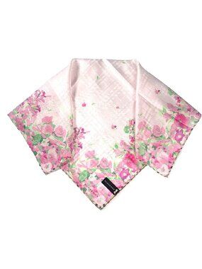 Burberry Silk Cotton Floral Check Scarf Never Worn